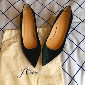 Never Worn Velvet J. Crew Block Heels
